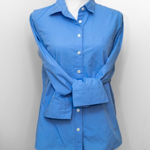 NWT JCrew Button Women's Small Blue Down Shirt | Signature Classic - Picture 3 of 10